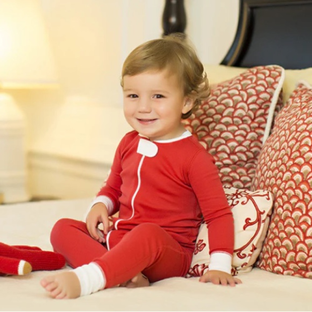 The Beaufort Bonnet Company Knox’s Night Night Pajamas in Red